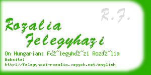 rozalia felegyhazi business card